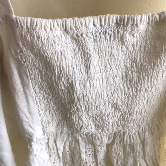 NWT Madewell size 1X Plus Rosalie Tie-Strap Top in White Geo Eyelet Sweet Summer - Picture 6 of 12